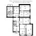 Kope serie leilighetsplanløsninger med dimensjoner Planløsning av 3 og 4 roms leiligheter